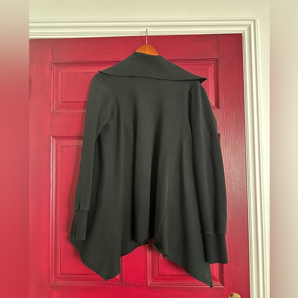 Hard Tail Black Double-Zip Jacket Cardigan with Deep Pockets - Picture 2 of 4